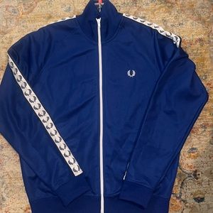 Mens blue Fred Perry track jacket